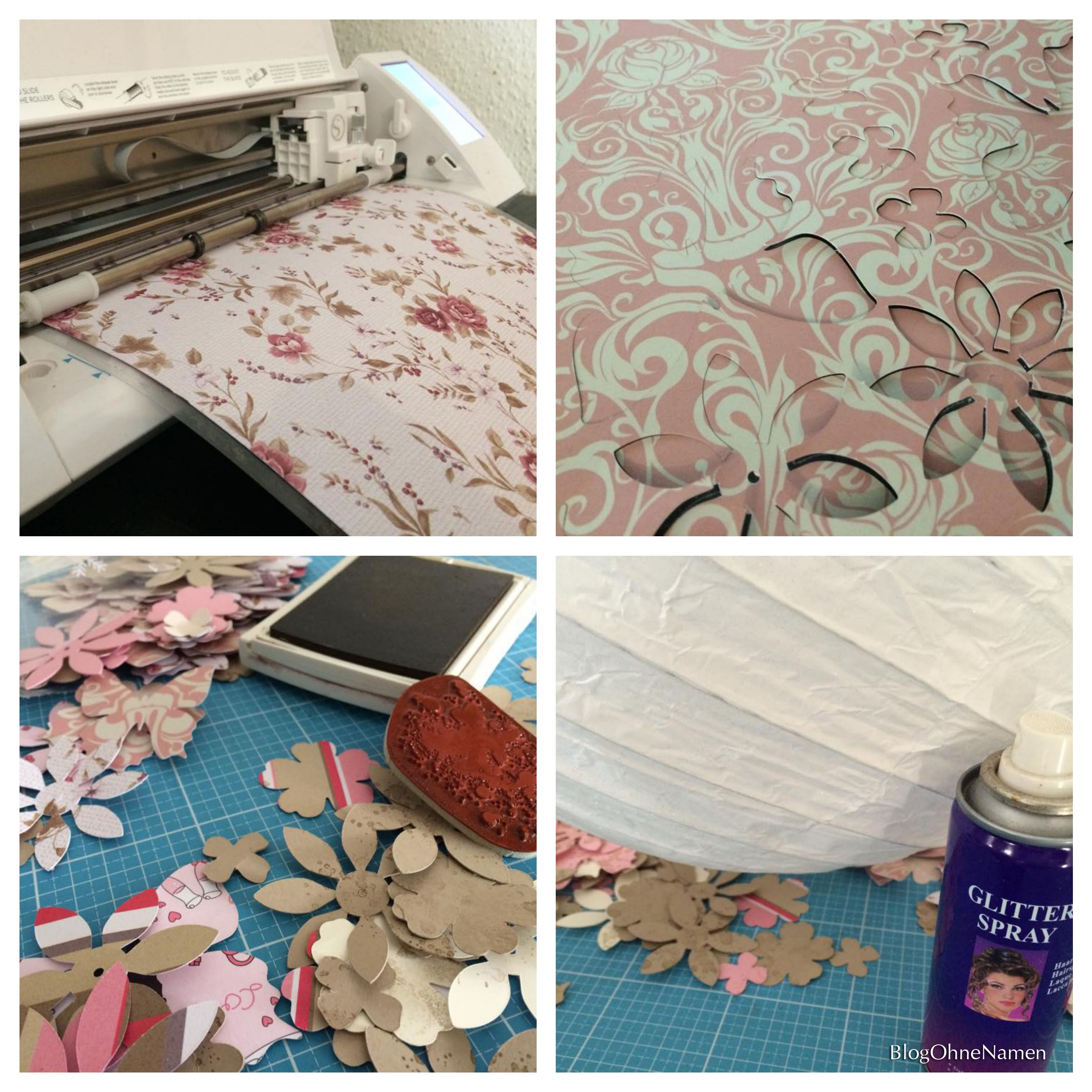 Lampe dekorieren, Lampe selber machen, Stampin Up, Plotter, My digital Studio, Do it Yourself.