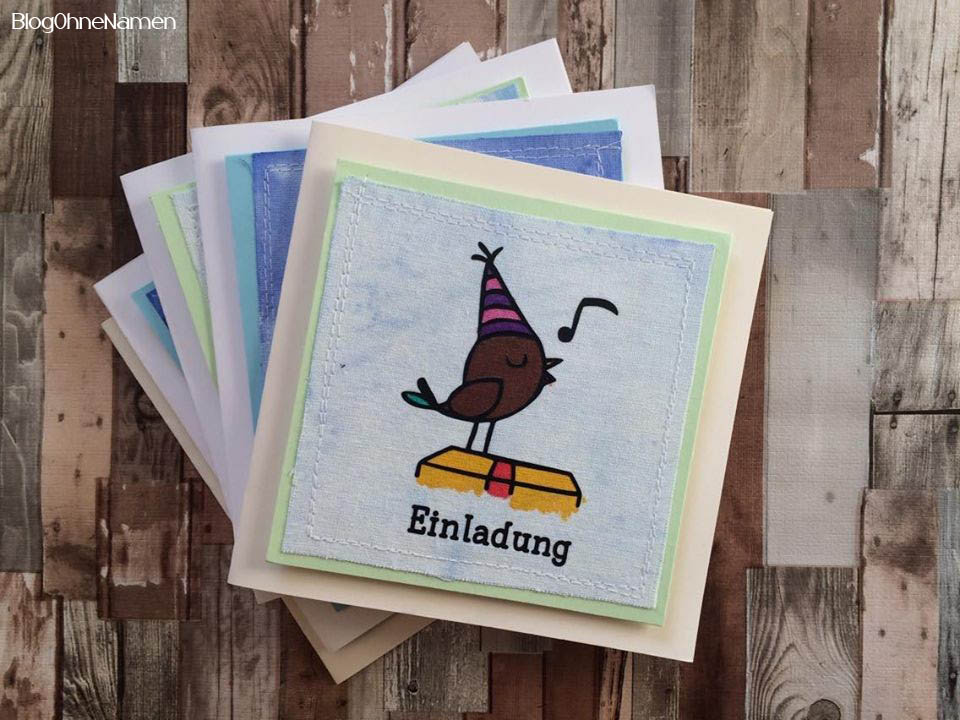 Einladungen mal anders. Mit Plotter,Textilfarbe und ein bisschen Papier etwas hübsches für einen Kindergeburtstag zaubern. 