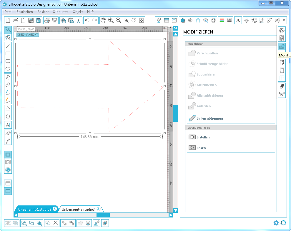 Gestrichelte Linien plotten, plotten, anleitung, silhouette software anleitung, tutorial, anleitung deutsch, modifzieren,offset, ideen, inspiration,