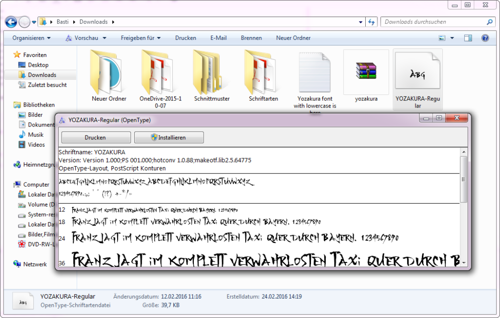 Wie man ohne Probleme Schriftarten installieren und anschließend ausplotten kann.