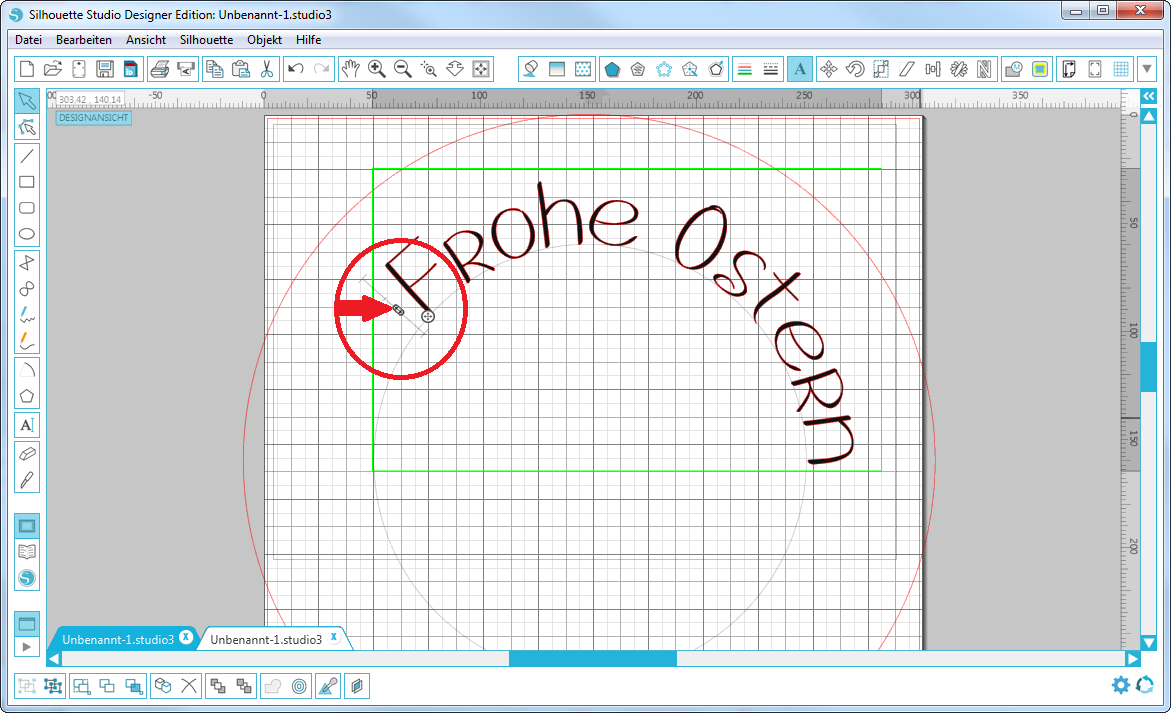 Schrift am Pfad ausrichten, Teller beplotten, Oster Ideen, DIY Ostern