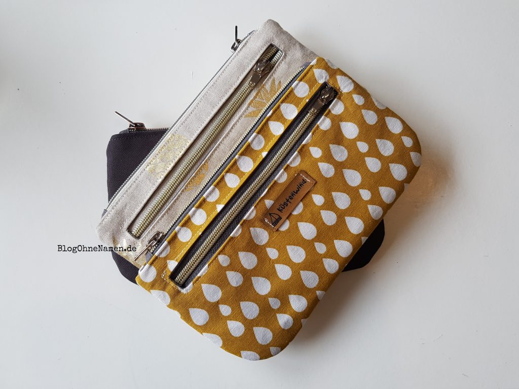 Metallisierte Reißverschlüsse von Snaply an der Kosmetiktasche "Nanami" von SewSimple