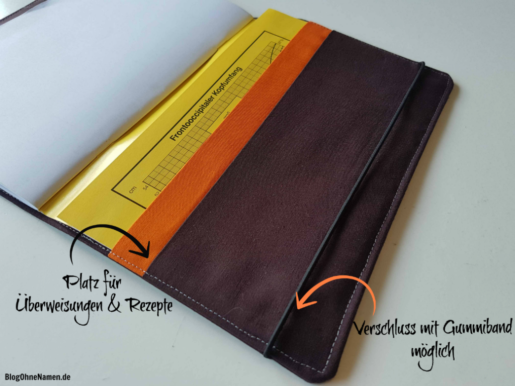 Kostenloses Schnittmuster für eine Untersuchungshefthülle (Inklusive Schnittmuster)