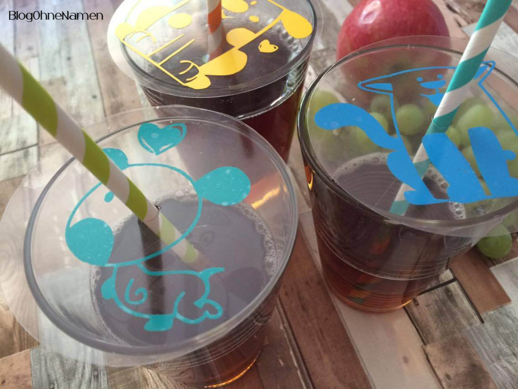 Kreativ mit Vinyl: Bierdeckel in schön. Insektenschutz für Gläser,Desserts, Schalen und andere offene Behälter. Kann man auch super als Untersetzer benutzen.