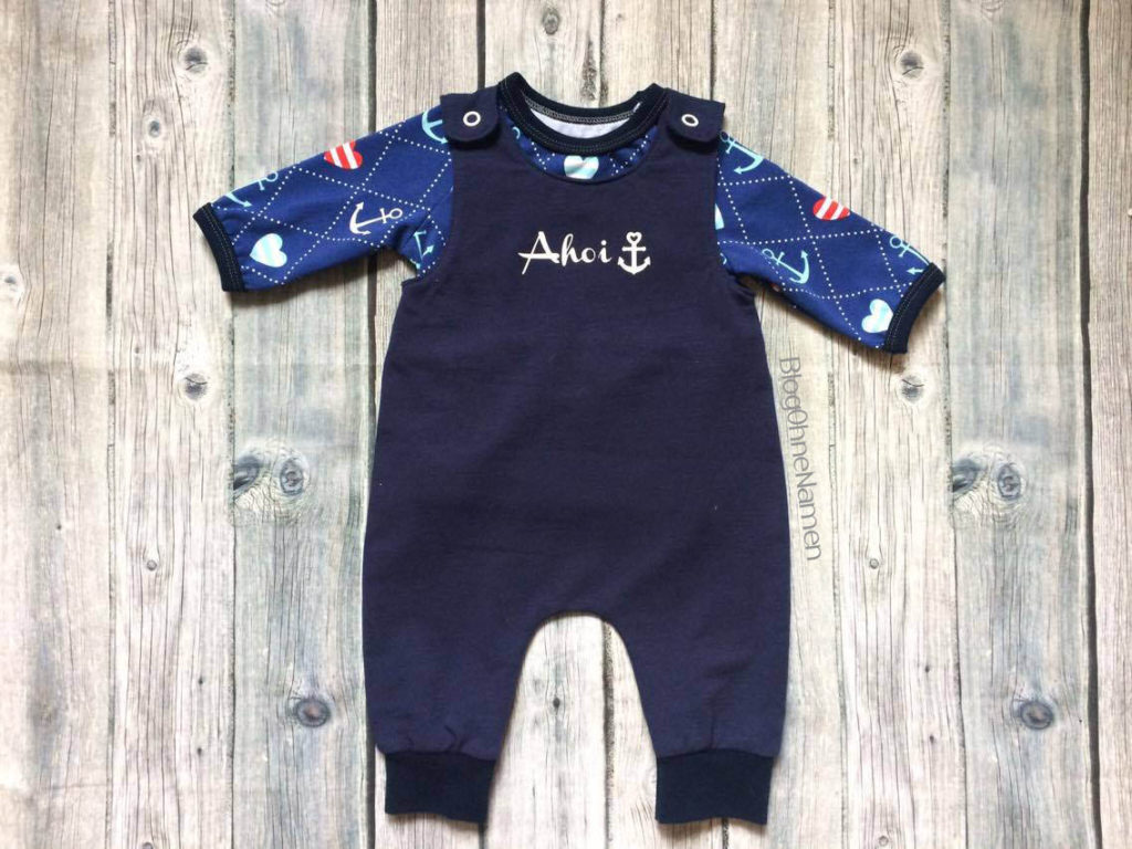 Maritimes Set aus Strampler und Raglan Shirt (6)