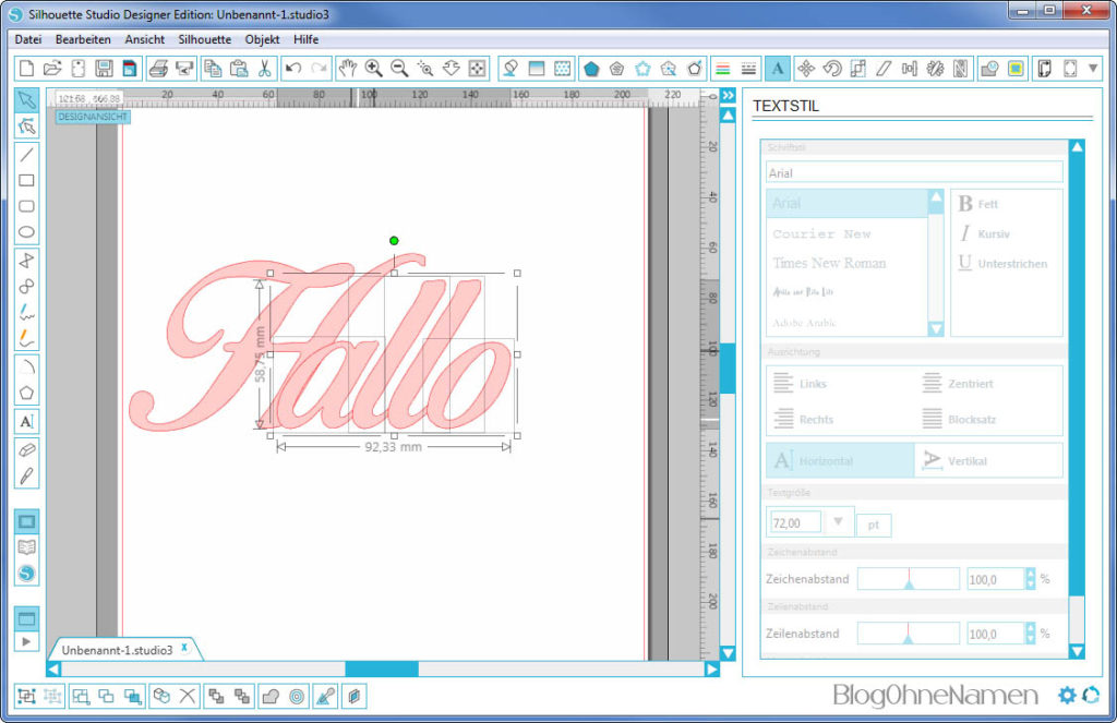Plotter - Schriftarten - Wie man Buchstaben auseinander schiebt (7)